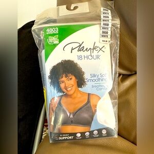 Playtex 18 Hour Silky Soft Smoothing Breathable Comfort Bra NIP 38DD White